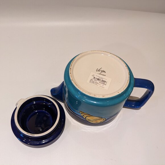 Vintage 90s Eduardo Vega Teapot – Ocean Beach Design with Starfish & Seashells - Picture 11 of 11